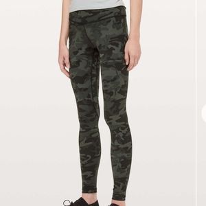 Lululemon align hi-rise legging 28" camo green full length
